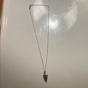 Elegant Silver Grape Pendant Necklace